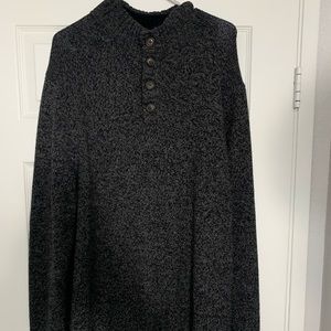 Old Navy Charcoal Grey Half Bottoms Sweater